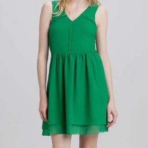 Marc By Marc Jacobs Silk Emerald Mini Dress